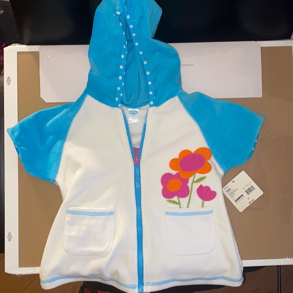 Girls 2T swim cover up jacket
